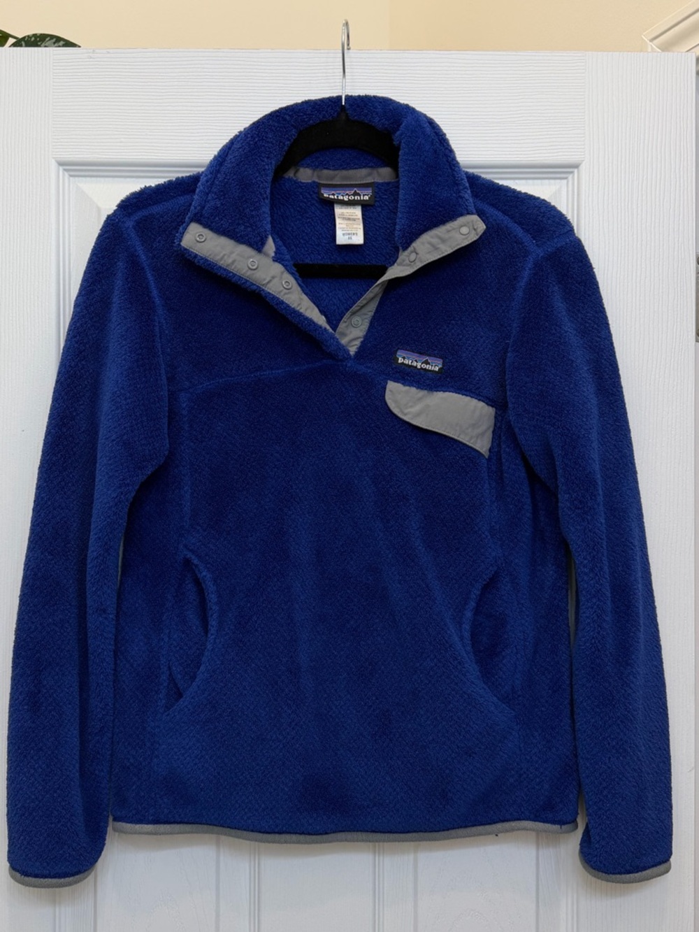 Patagonia Re-Tool Snap-T Pullover Harvest Moon Blue with Gray Trim Size XS